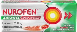 Nurofen Zavance Fast Pain Relief Liquid Capsules 200mg 20 pack.webp
