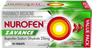 Nurofen Zavance Fast Pain Relief Tablets 256mg 96 tab.webp