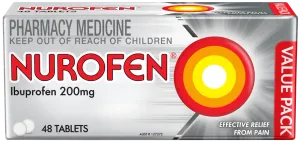 Nurofen Pain & Inflammation Relief Tablets 200mg - 48 tablets