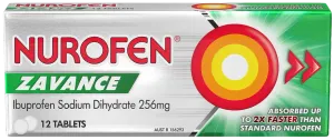 Nurofen Zavance Fast Pain Relief Tablets 256mg 12 tab.webp