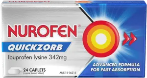 Nurofen Quickzorb Fast Pain Relief Caplets 342mg - 24 Caplets