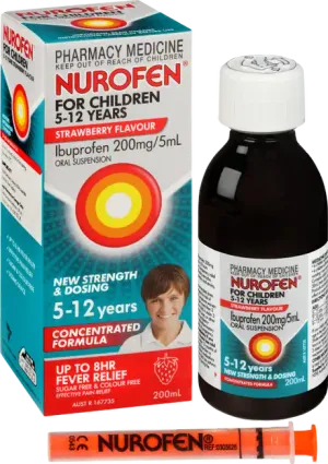 Nurofen for Children Strawberry 5-12yo - 200 ml